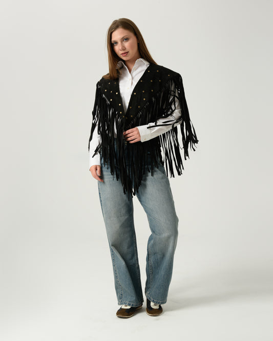 GLIMMER FRINGE VEST