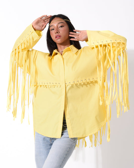 Sunflare fringe shirt (Yellow)