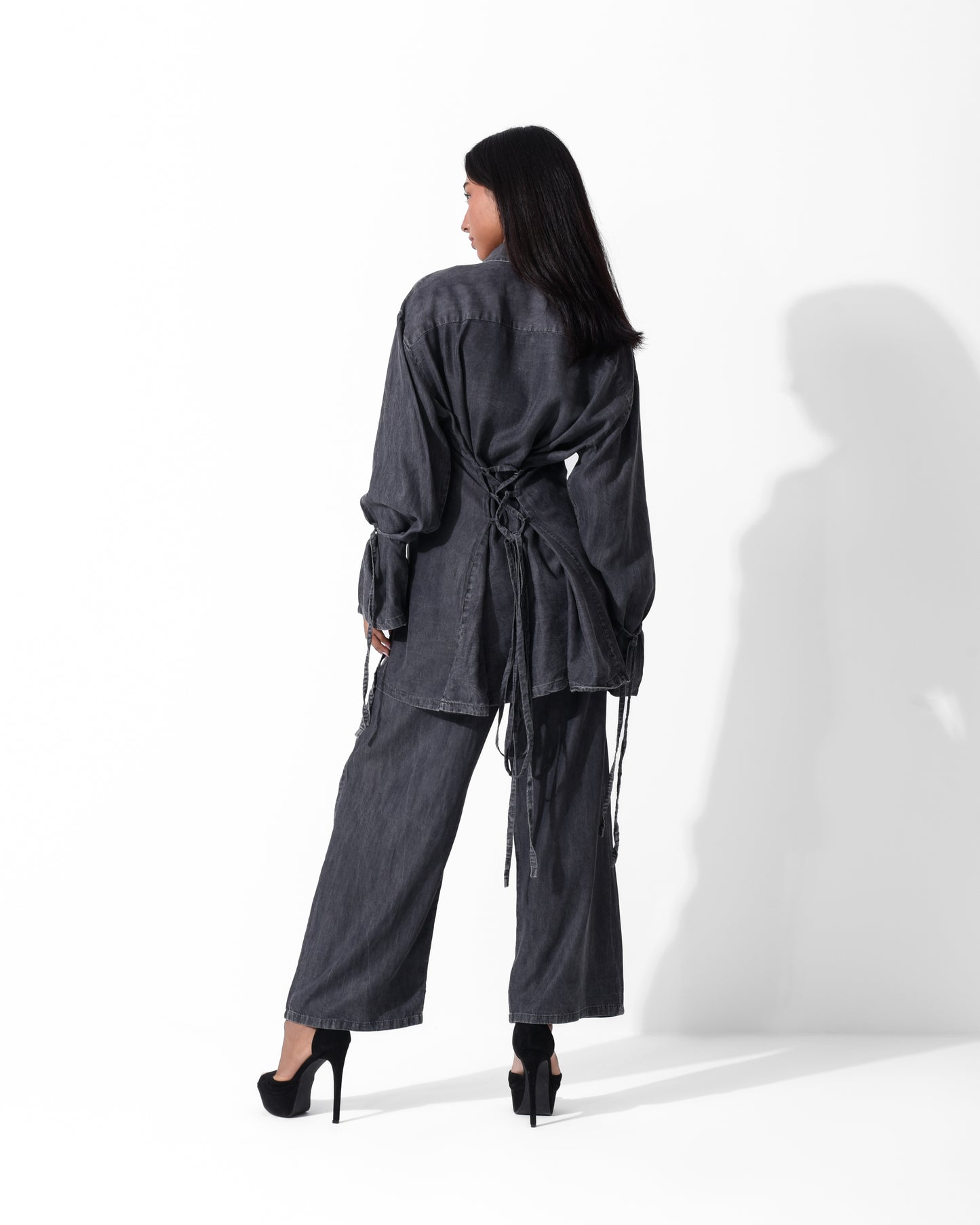 Dusky Denim corset Set