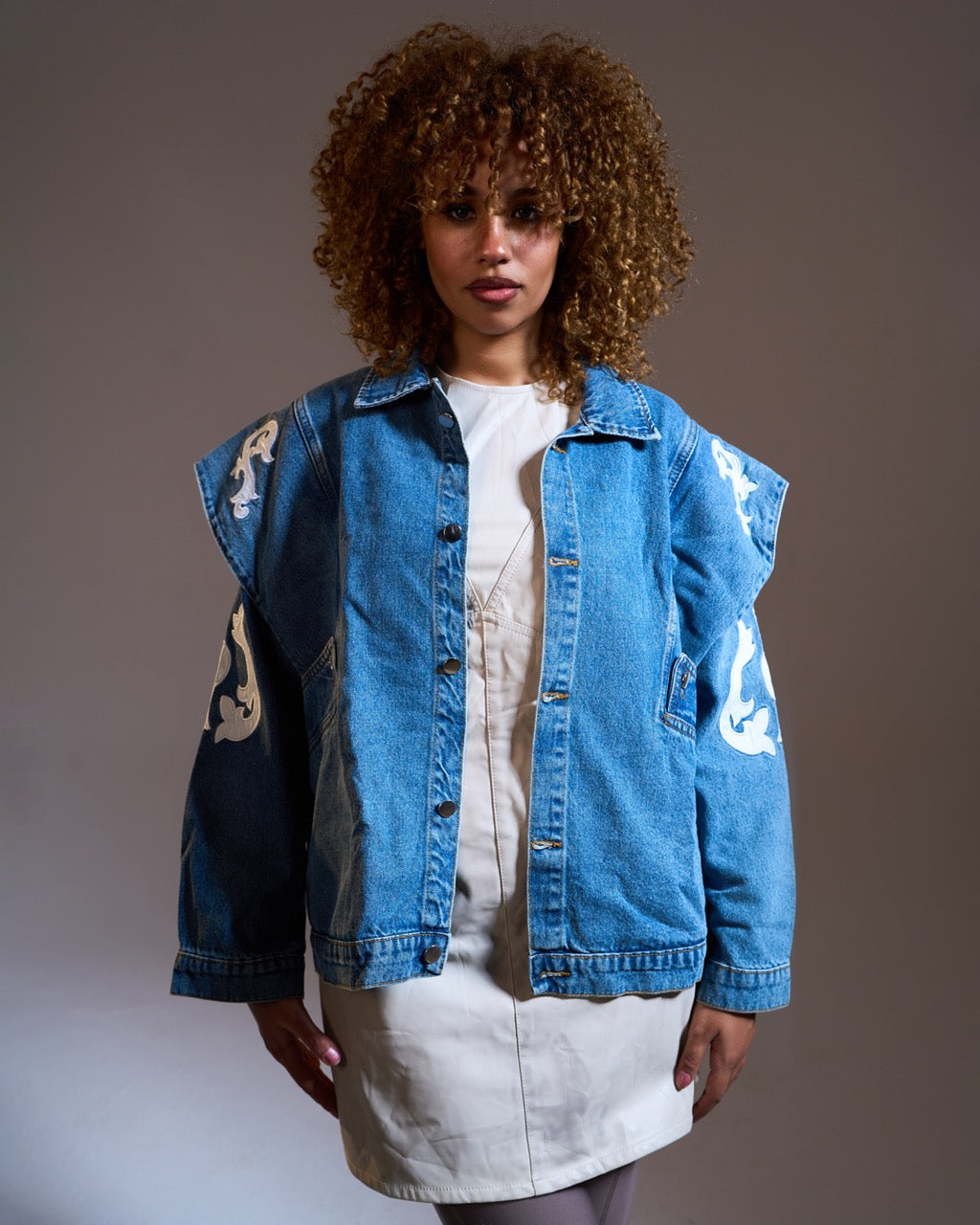 Removable Sleeves Denim Jacket