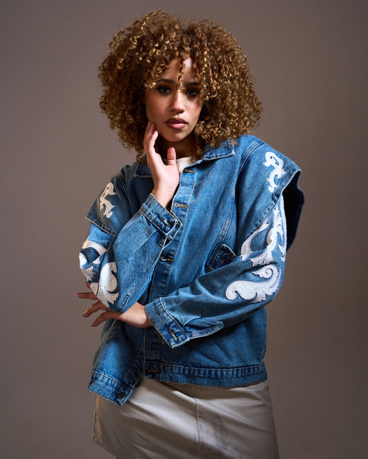 Removable Sleeves Denim Jacket