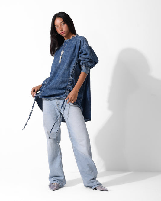 Breezy Denim Blouse
