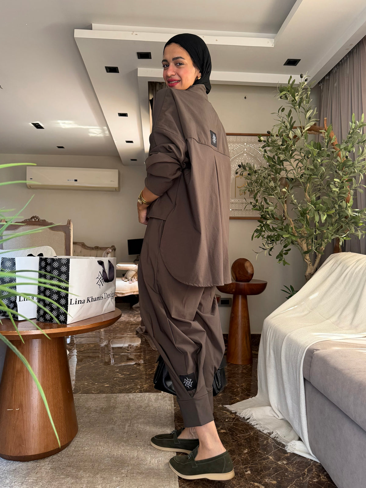 Draped Ballon-Pants Set