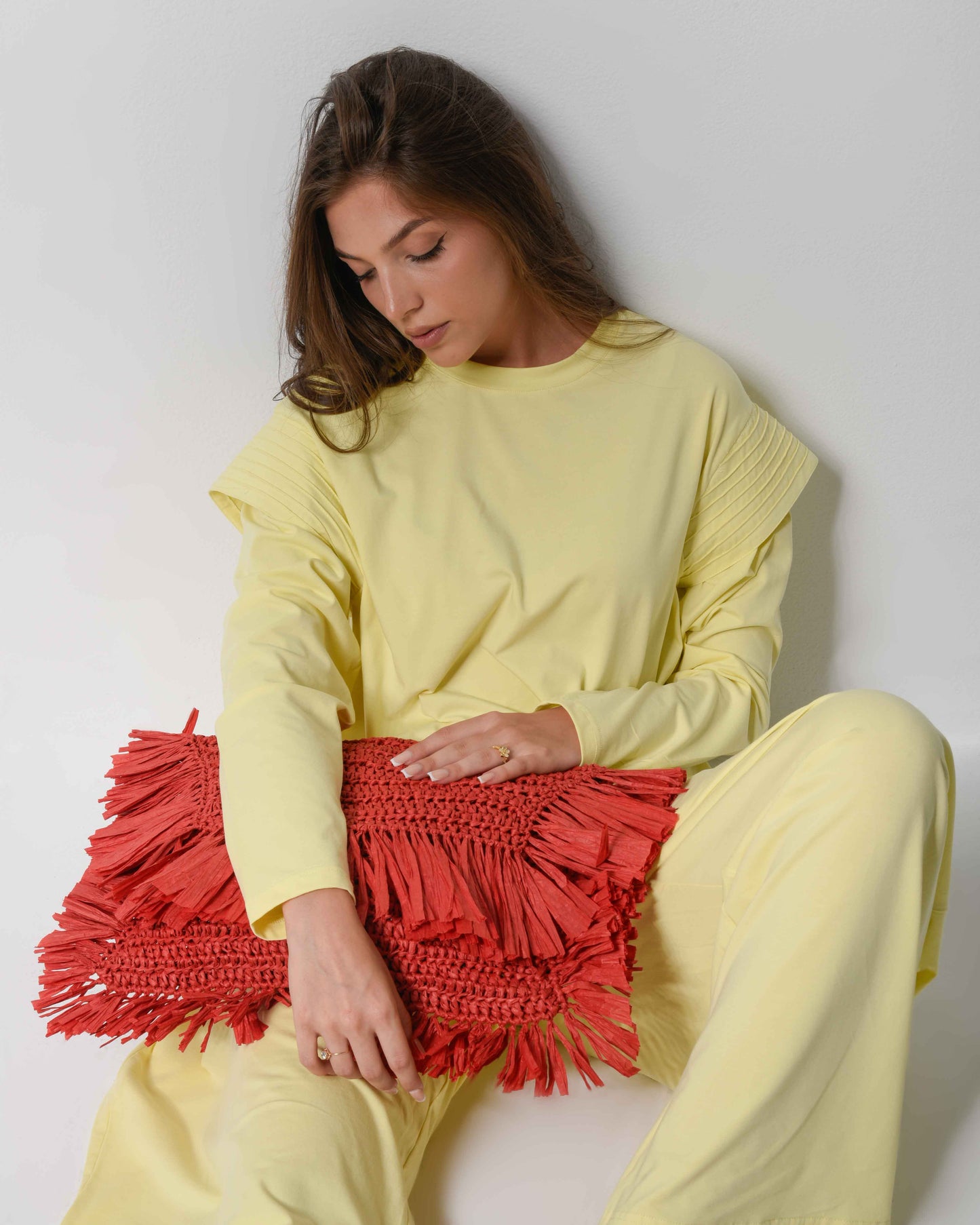 Boho fringe clutch