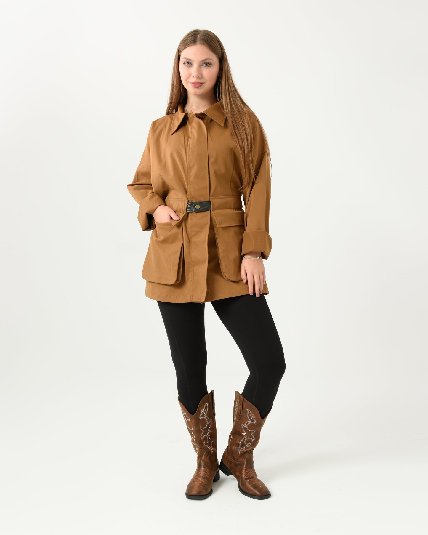 FROSTED BELTED JACKET