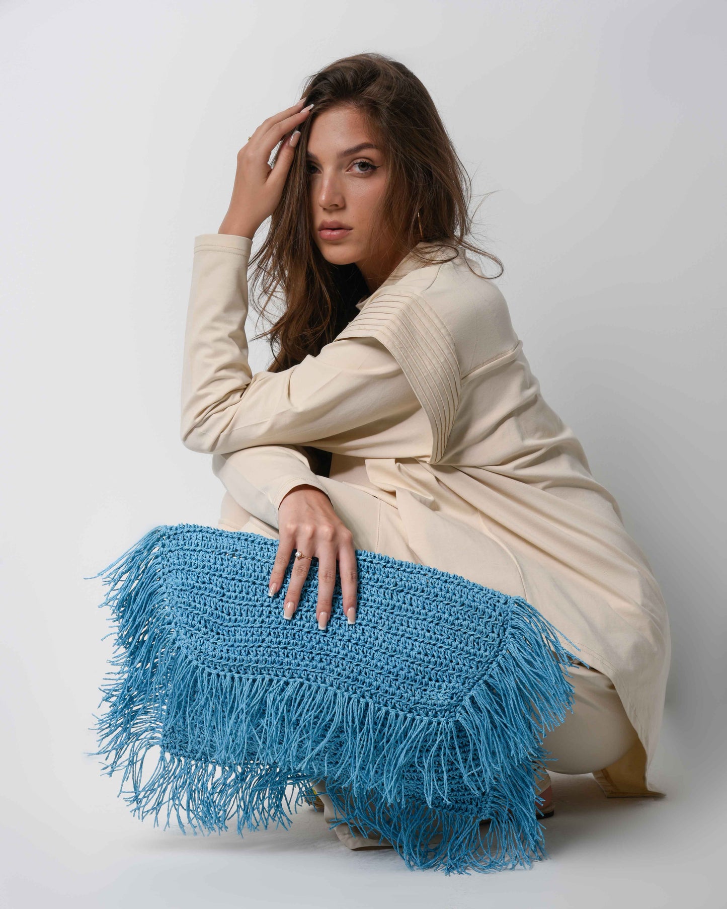 Boho fringe clutch