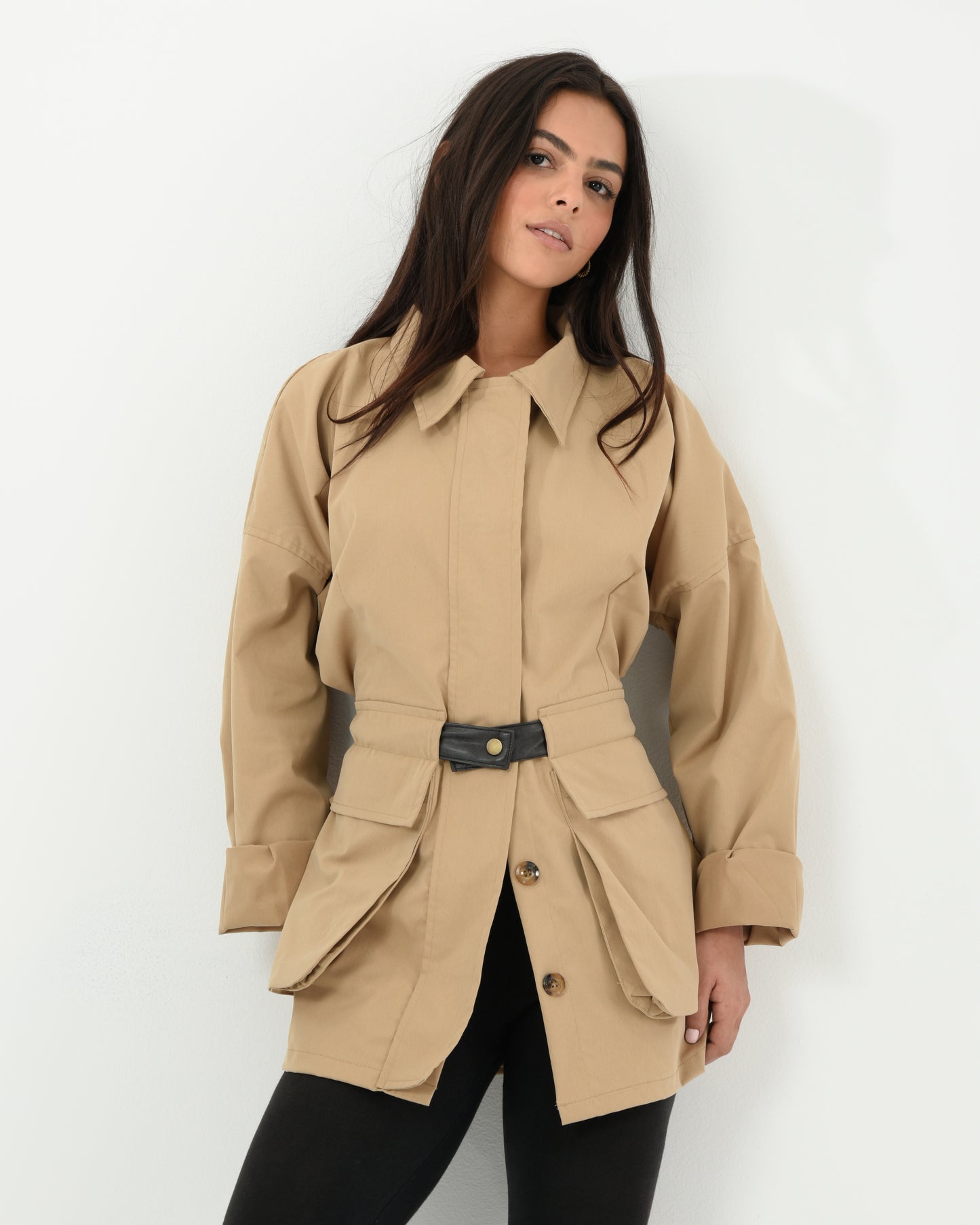 FROSTED BELTED JACKET