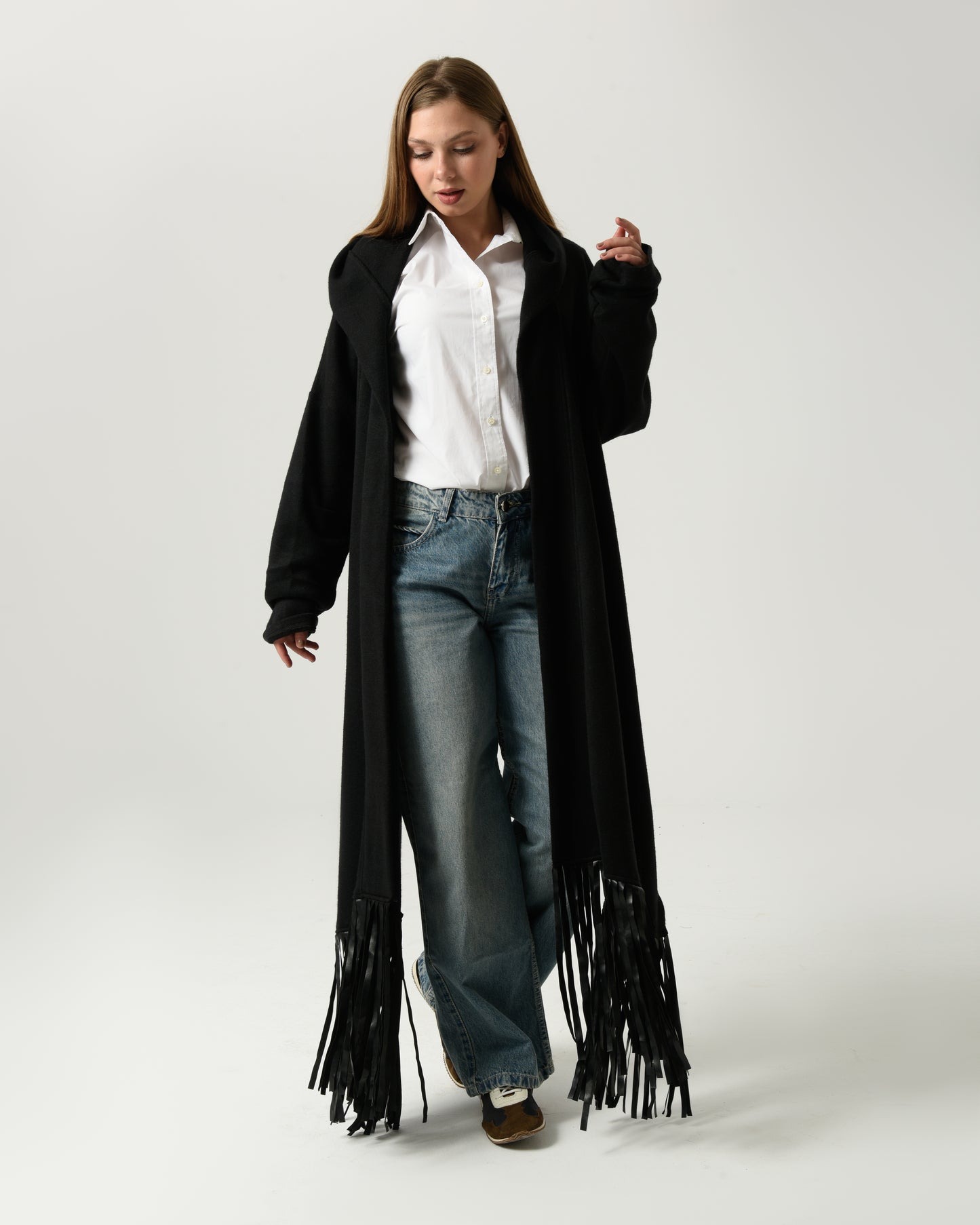MIDNIGHT FRINGE  CARDIGAN