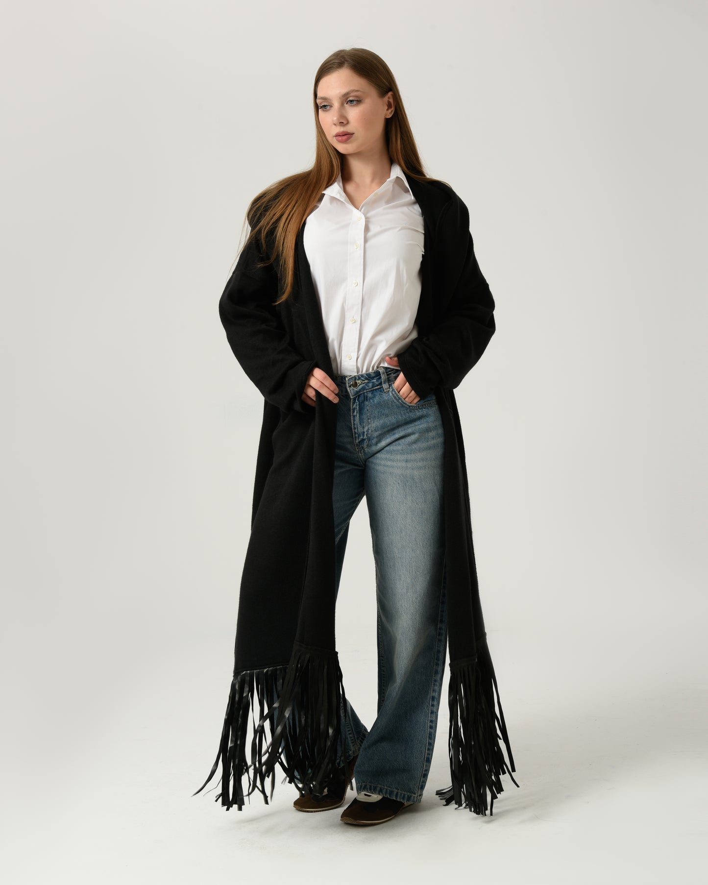 MIDNIGHT FRINGE  CARDIGAN